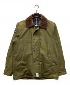 DESCENDANTディセンダント）の古着「GAME SOUTIEN COLLAR COAT」｜グリーン