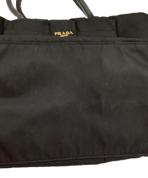 PRADA（プラダ）PRADA (プラダ) リボンナイロントートバッグ ブラックの古着・服飾アイテム