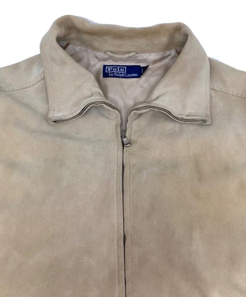 POLO RALPH LAUREN（ポロ・ラルフローレン）POLO RALPH LAUREN (ポロ・ラルフローレン) スウェードレザージャケット ベージュ サイズ:Ｌの古着・服飾アイテム