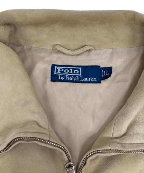 POLO RALPH LAUREN（ポロ・ラルフローレン）POLO RALPH LAUREN (ポロ・ラルフローレン) スウェードレザージャケット ベージュ サイズ:Ｌの古着・服飾アイテム