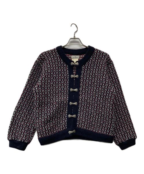 L.L.Bean（エルエルビーン）L.L.Bean (エルエルビーン) バーズアイニットカーディガン ネイビー サイズ:Ｍの古着・服飾アイテム