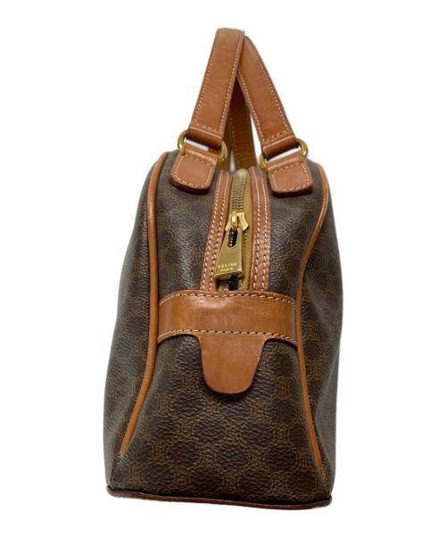 CELINE（セリーヌ）CELINE (セリーヌ) マカダム柄 ハーフムーン ハンドバッグ ブラウンの古着・服飾アイテム