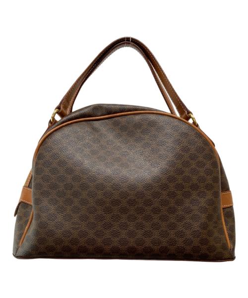 CELINE（セリーヌ）CELINE (セリーヌ) マカダム柄 ハーフムーン ハンドバッグ ブラウンの古着・服飾アイテム