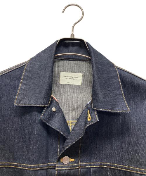beautiful people（ビューティフルピープル）beautiful people (ビューティフルピープル) セルヴィッチデニムビッグブルゾン インディゴ サイズ:40の古着・服飾アイテム