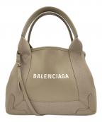 BALENCIAGAバレンシアガ）の古着「ネイビーカバストートバッグS」｜ベージュ