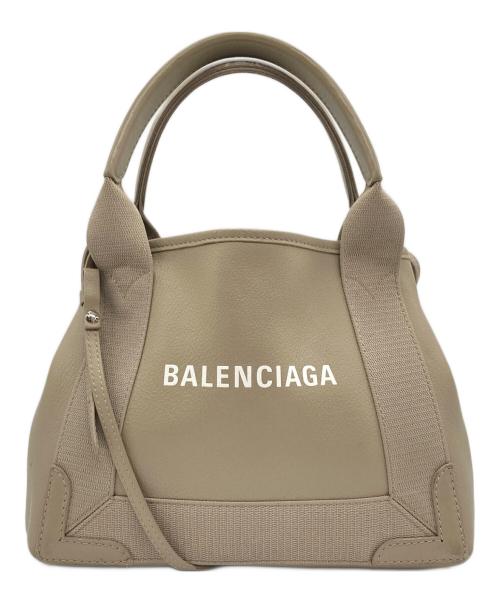 BALENCIAGA（バレンシアガ）BALENCIAGA (バレンシアガ) ネイビーカバストートバッグS ベージュの古着・服飾アイテム