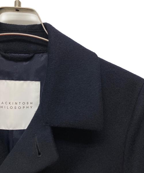MACKINTOSH PHILOSOPHY（マッキントッシュ フィロソフィー）MACKINTOSH PHILOSOPHY (マッキントッシュ フィロソフィー) ショートビーバー ステンカラー コート ネイビー サイズ:36の古着・服飾アイテム