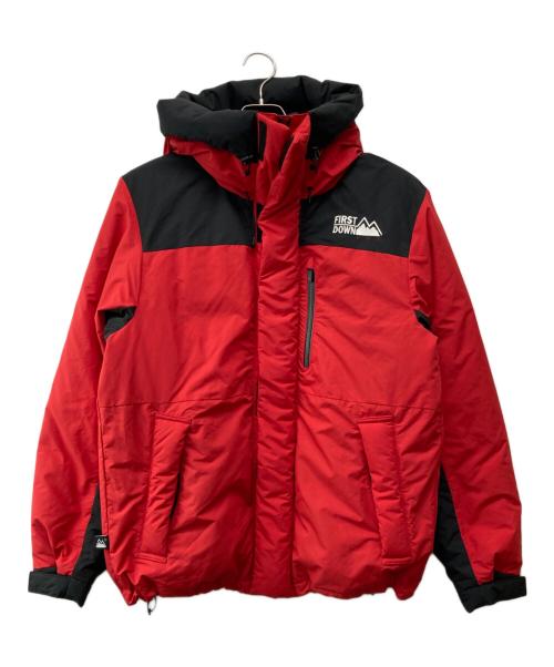 FIRST DOWN（ファーストダウン）FIRST DOWN (ファーストダウン) MAURI ダウン フード パーカー レッド サイズ:Lの古着・服飾アイテム