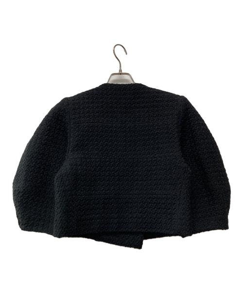 cygne（シーニュ）cygne (シーニュ) コットンツイードジャケット ブラックの古着・服飾アイテム