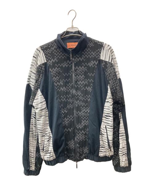 missoni（ミッソーニ）MISSONI (ミッソーニ) ジグザグ ジップジャケット ブラック サイズ:52の古着・服飾アイテム