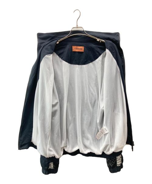 missoni（ミッソーニ）MISSONI (ミッソーニ) ジグザグ ジップジャケット ブラック サイズ:52の古着・服飾アイテム