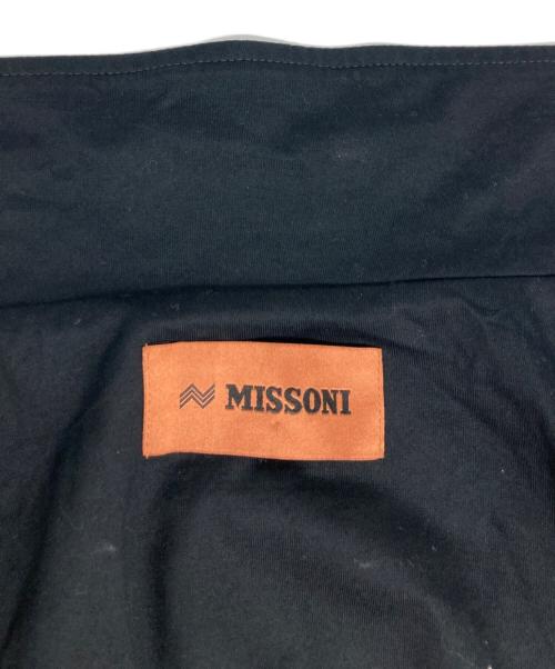 missoni（ミッソーニ）MISSONI (ミッソーニ) ジグザグ ジップジャケット ブラック サイズ:52の古着・服飾アイテム