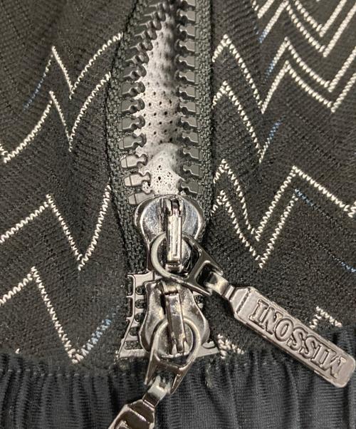 missoni（ミッソーニ）MISSONI (ミッソーニ) ジグザグ ジップジャケット ブラック サイズ:52の古着・服飾アイテム