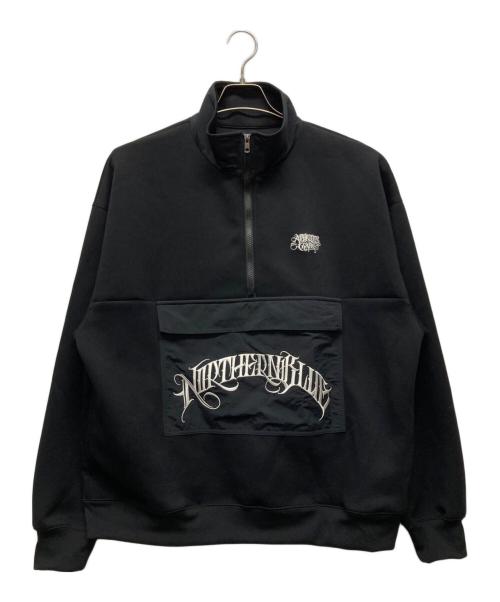 BUDSPOOL（バッズプール）BUDSPOOL (バッズプール) Northern Line スウェット ブラック サイズ:XLの古着・服飾アイテム