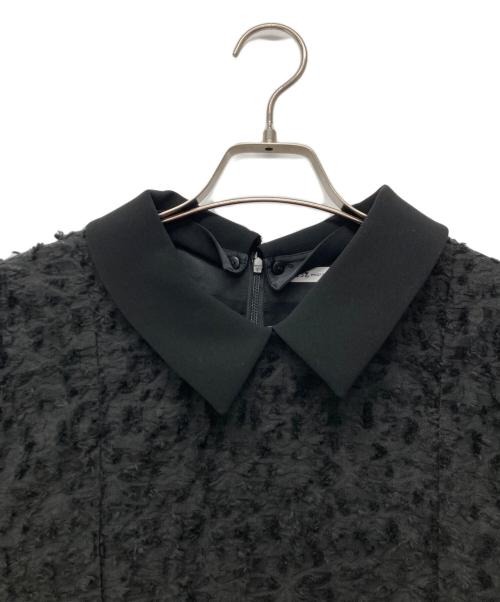 23区（ニジュウサンク）23区 (ニジュウサンク) Very Rolly (ベリーローリー) ボタニカル カットジャカード ブラウス ブラック サイズ:48の古着・服飾アイテム