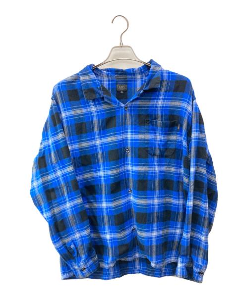 RATS（ラッツ）RATS (ラッツ) COTTON RAYON CHECK SHIRT ブルー サイズ:XLの古着・服飾アイテム