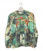 BURBERRYバーバリー）の古着「Kacey Submarine Graphic-print Cotton Sweatshirt」｜グリーン