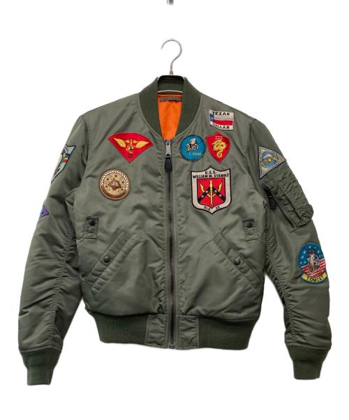 AVIREX（アヴィレックス）AVIREX (アヴィレックス) FAR EAST CRUISE MA-1 グリーン サイズ:Ｌの古着・服飾アイテム