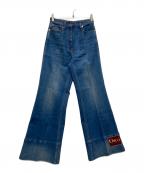 GUCCIグッチ）の古着「フレアデニムパンツ」｜インディゴ