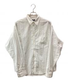 BALENCIAGA（バレンシアガ）の古着「ボタンダウンストライプシャツ」｜グレー