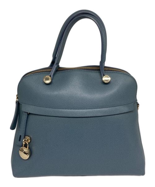 FURLA（フルラ）FURLA (フルラ) PIPER パイパー レザー 2WAYショルダーバッグ ブルーの古着・服飾アイテム