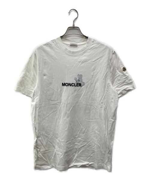 MONCLER（モンクレール）MONCLER (モンクレール) FRGMT (フラグメントデザイン) ゴーストうさぎFRGMTレタリングTシャツ/K109U8C00001 M3265 ホワイト サイズ:Ｌの古着・服飾アイテム