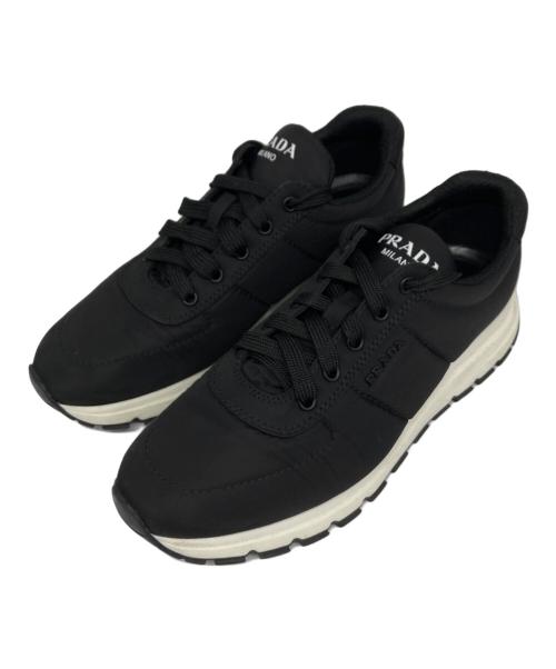 PRADA（プラダ）PRADA (プラダ) ナイロンスニーカー ブラック サイズ:61/2の古着・服飾アイテム
