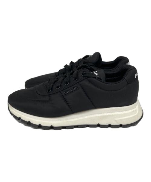 PRADA（プラダ）PRADA (プラダ) ナイロンスニーカー ブラック サイズ:61/2の古着・服飾アイテム