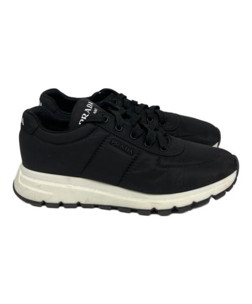 PRADA（プラダ）PRADA (プラダ) ナイロンスニーカー ブラック サイズ:61/2の古着・服飾アイテム