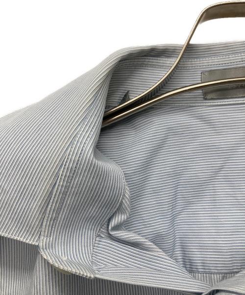 DIOR HOMME（ディオール オム）Dior Homme (ディオール オム) Raymond Pettibon (レイモンド・ペティボン) ストライプシャツ ブルー サイズ:39の古着・服飾アイテム