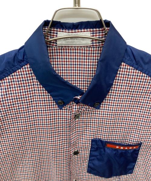 PRADA（プラダ）PRADA (プラダ) S/S チェックシャツ/8C334 8141 レッド サイズ:39の古着・服飾アイテム