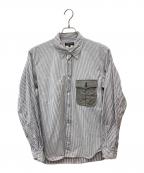 COMME des GARCONS HOMME PLUSコムデギャルソンオムプリュス）の古着「ストライプシャツ」｜グレー