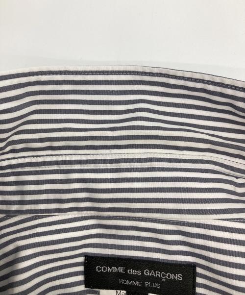 COMME des GARCONS HOMME PLUS（コムデギャルソンオムプリュス）COMME des GARCONS HOMME PLUS (コムデギャルソンオムプリュス) ストライプシャツ グレー サイズ:Ｓの古着・服飾アイテム