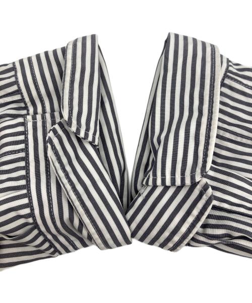 COMME des GARCONS HOMME PLUS（コムデギャルソンオムプリュス）COMME des GARCONS HOMME PLUS (コムデギャルソンオムプリュス) ストライプシャツ グレー サイズ:Ｓの古着・服飾アイテム