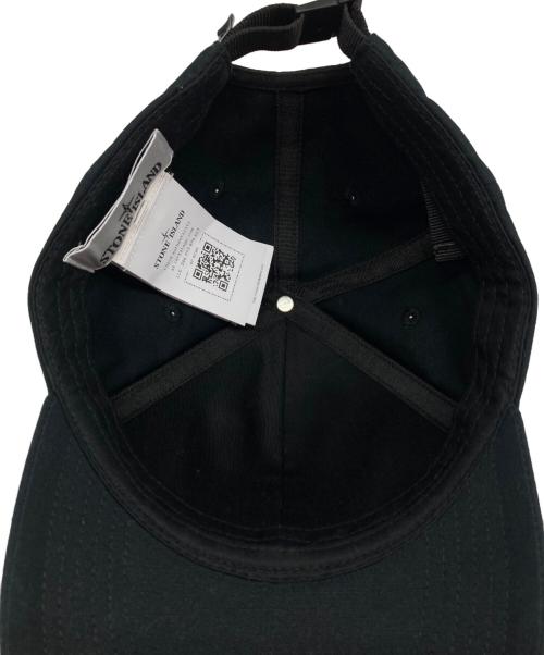STONE ISLAND（ストーンアイランド）STONE ISLAND (ストーンアイランド) ベースボールロゴキャップ ブラック サイズ:UNの古着・服飾アイテム