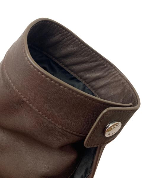 HUGO BOSS（ヒューゴ ボス）HUGO BOSS (ヒューゴ ボス) ラムレザージャケット/	Mapson3 ブラウン サイズ:54の古着・服飾アイテム