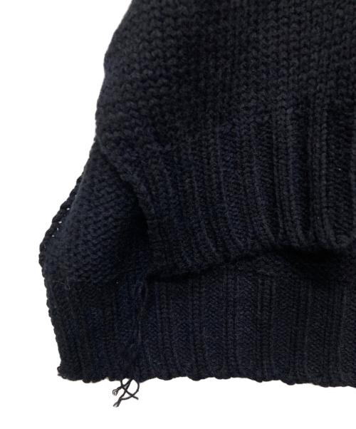 s'yte（サイト）s'yte (サイト) 23AW PULLOVER KNIT WITH COLOR-SWITCHED DESIGN ON ONE SLEEVE ネイビー×ブラウン サイズ:3の古着・服飾アイテム