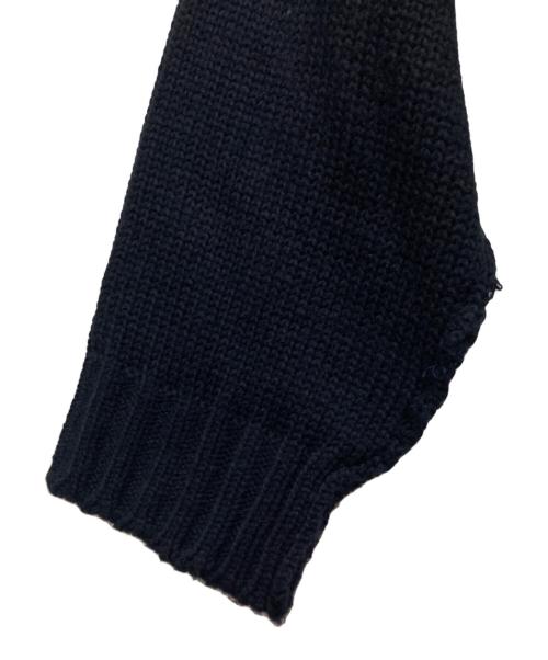 s'yte（サイト）s'yte (サイト) 23AW PULLOVER KNIT WITH COLOR-SWITCHED DESIGN ON ONE SLEEVE ネイビー×ブラウン サイズ:3の古着・服飾アイテム