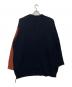 s'yte (サイト) 23AW PULLOVER KNIT WITH COLOR-SWITCHED DESIGN ON ONE SLEEVE ネイビー×ブラウン サイズ:3：18000円