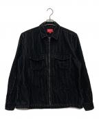 SUPREMEシュプリーム）の古着「23ss 2-Tone Corduroy Zip Up Shirt」｜ブラック