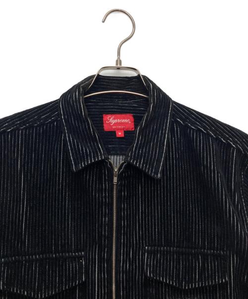 SUPREME（シュプリーム）Supreme (シュプリーム) 23ss 2-Tone Corduroy Zip Up Shirt ブラック サイズ:Mの古着・服飾アイテム