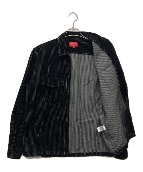 SUPREME（シュプリーム）Supreme (シュプリーム) 23ss 2-Tone Corduroy Zip Up Shirt ブラック サイズ:Mの古着・服飾アイテム