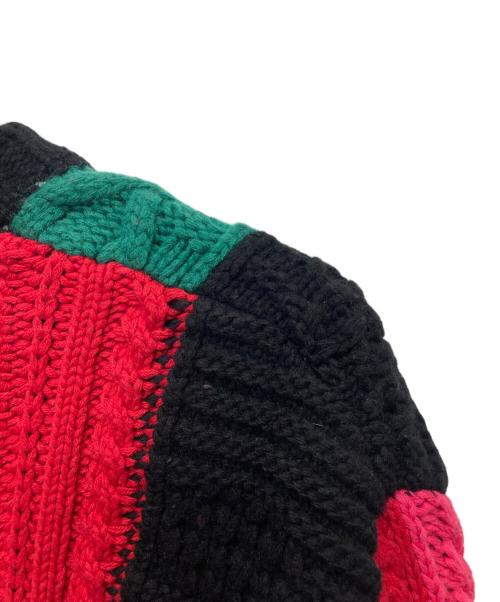 SUPREME（シュプリーム）Supreme (シュプリーム) 23aw Patchwork Cable Knit Cardigan マルチカラー サイズ:Mの古着・服飾アイテム