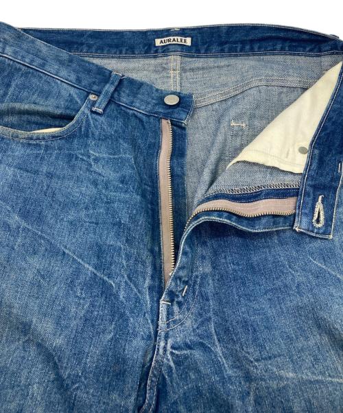 AURALEE（オーラリー）AURALEE (オーラリー) SELVEDGE FADED LIGHT DENIM PANTS ブルー サイズ:4の古着・服飾アイテム
