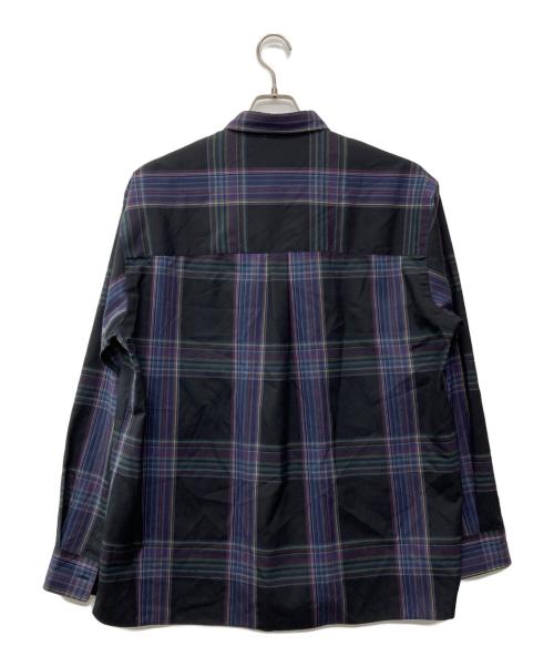 AURALEE（オーラリー）AURALEE (オーラリー) SUPER LIGHT WOOL CHECK SHIRTS ブラック サイズ:5の古着・服飾アイテム