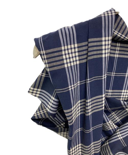 Vivienne Westwood（ヴィヴィアンウエストウッド）Vivienne Westwood (ヴィヴィアンウエストウッド) ノースリーブチェックワンピース/S26CT0623 ネイビー サイズ:38の古着・服飾アイテム