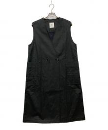 1er Arrondissement（プルミエ アロンディスモン）の古着「コットンヘンプツイルロングジレ/B1041AFV035」｜ブラック