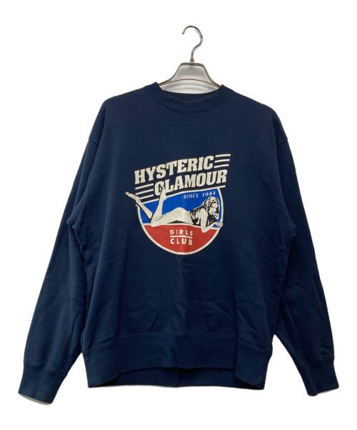 Hysteric Glamour（ヒステリックグラマー）Hysteric Glamour (ヒステリックグラマー) GIRLS CLUBスウェット ネイビー サイズ:XLの古着・服飾アイテム