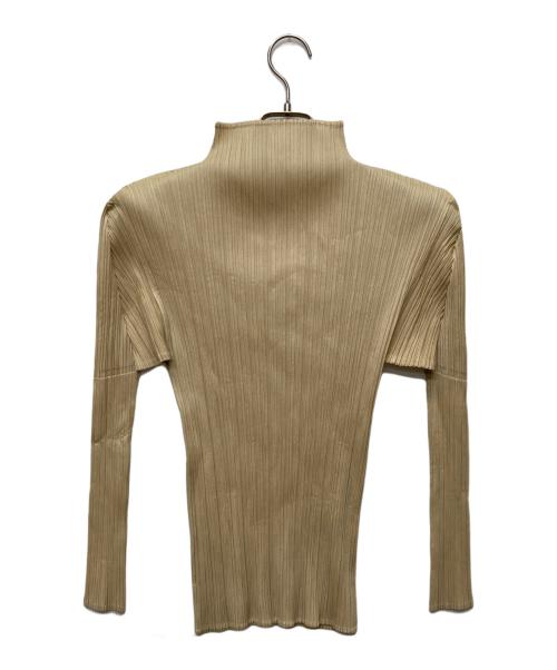 PLEATS PLEASE（プリーツプリーズ）PLEATS PLEASE (プリーツプリーズ) ハイネックプリーツカットソー イエロー サイズ:3の古着・服飾アイテム