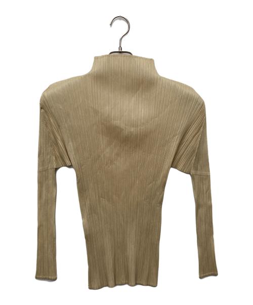 PLEATS PLEASE（プリーツプリーズ）PLEATS PLEASE (プリーツプリーズ) ハイネックプリーツカットソー イエロー サイズ:3の古着・服飾アイテム